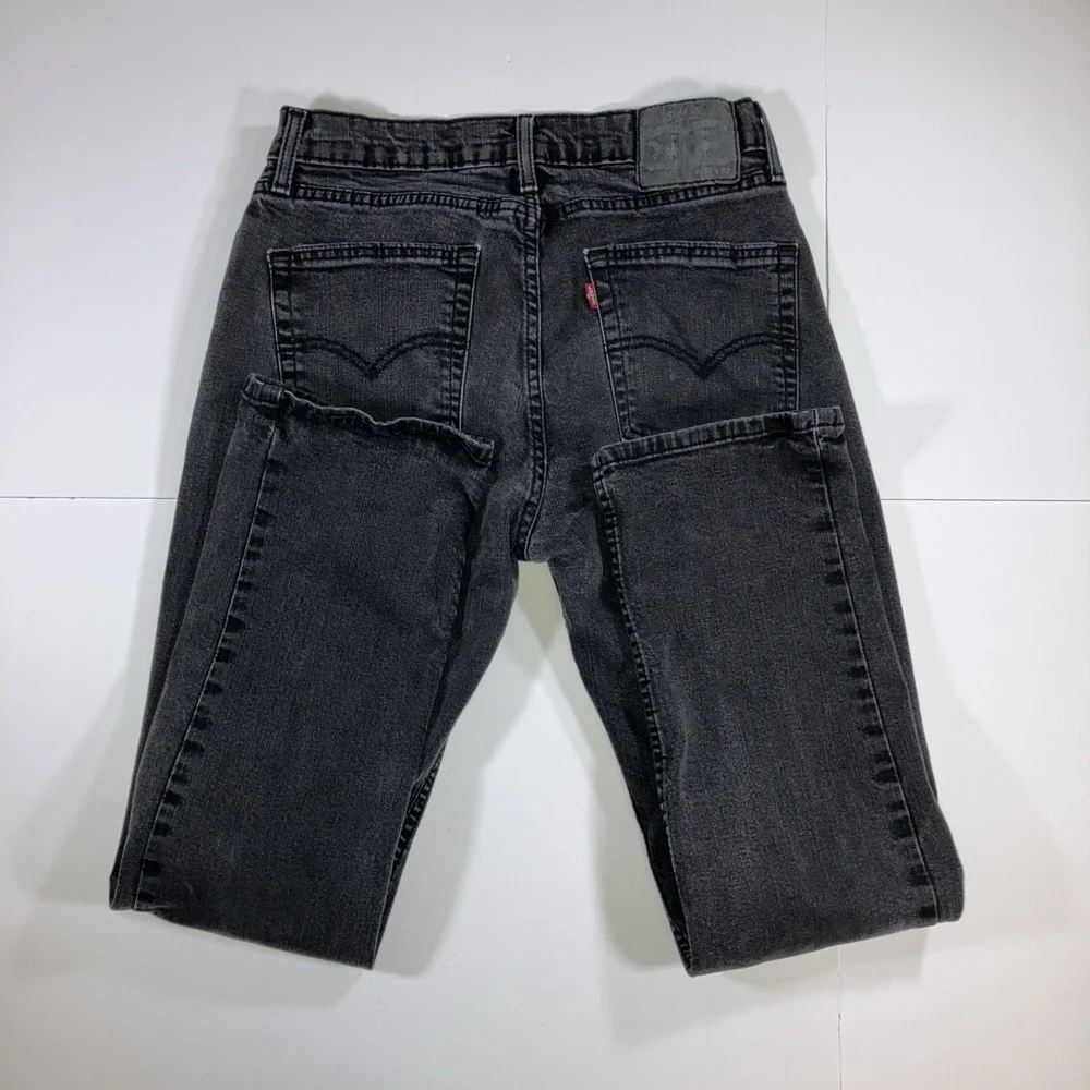 Levi's 514 Jeans Mens 32x32 Black Straight Fit Stretch Denim 30x29.5 Actual